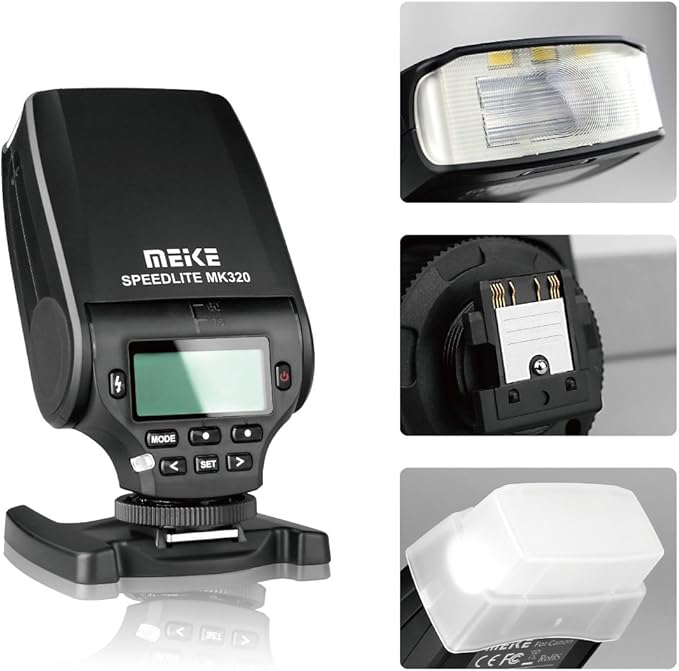 MEIKE MK-320S Mini TTL Speedlite Automatic Flash for Sony MI Hot Shoe DSLR and Mirrorless Cameras A7 A7II NEX6 A6000 A6300 A6500