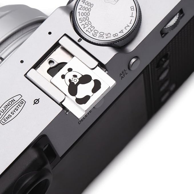 Camera Metal Hot Shoe Cover Protector Cap Cute Button Compatible for Fujifilm X100VI X100V X-M5 X-T4 X-T3 for Nikon ZF Z5 Z6 Z6II (Aluminum Alloy-Hot Shoe Cover)