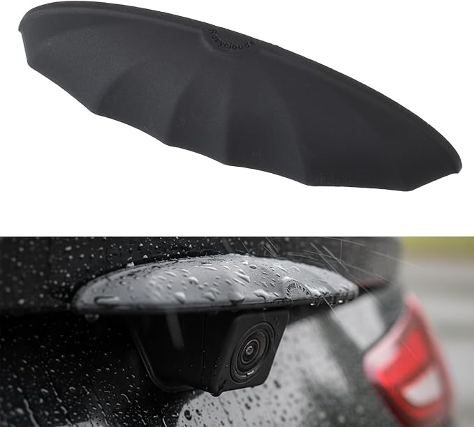 Backup Camera Rain Shield, Universal Car Rear View Camera Anti Rain Cover, Silicone Protection Cover for Reversing Cameras, Non Destructive Installation Protective Sticker for All Vehicles