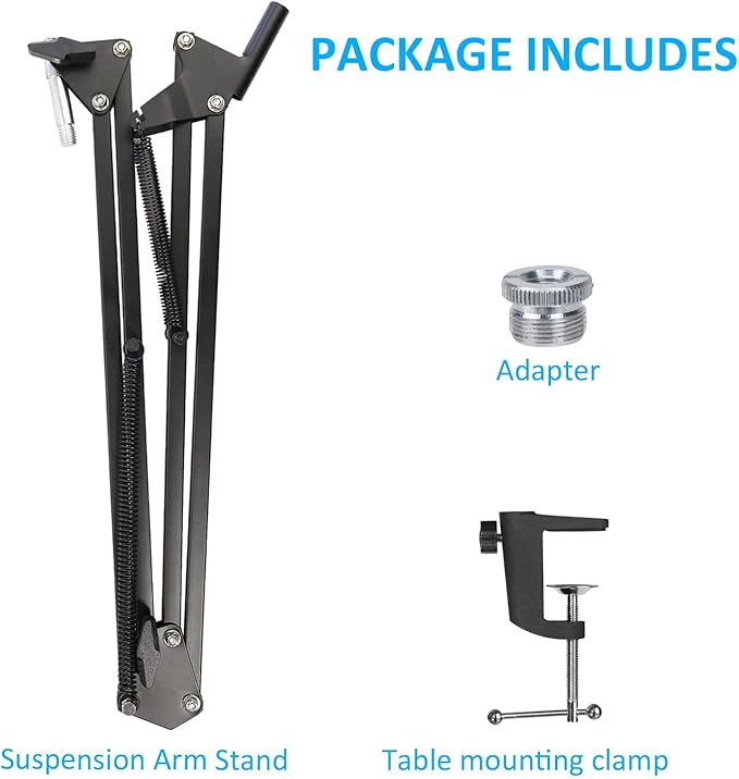 Boom Arm Stand for HyperX SoloCast 2 Boom Arm - Professional Adjustable Scissor Mic Stand Compatible with HyperX SoloCast 2 Microphone by YOUSHARES