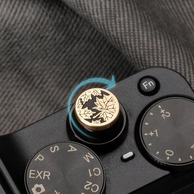DBZZ Leaf Camera hot Shoe Cover and Camera Shutter Button for Nikon zf for Fujifilm X-T5 X-T4 X-T3 X-T30 II X-T20 X100VI X100V X100 X-PRO3 X-PRO2 X-S20 X-S10 (Brass Leaf Set)