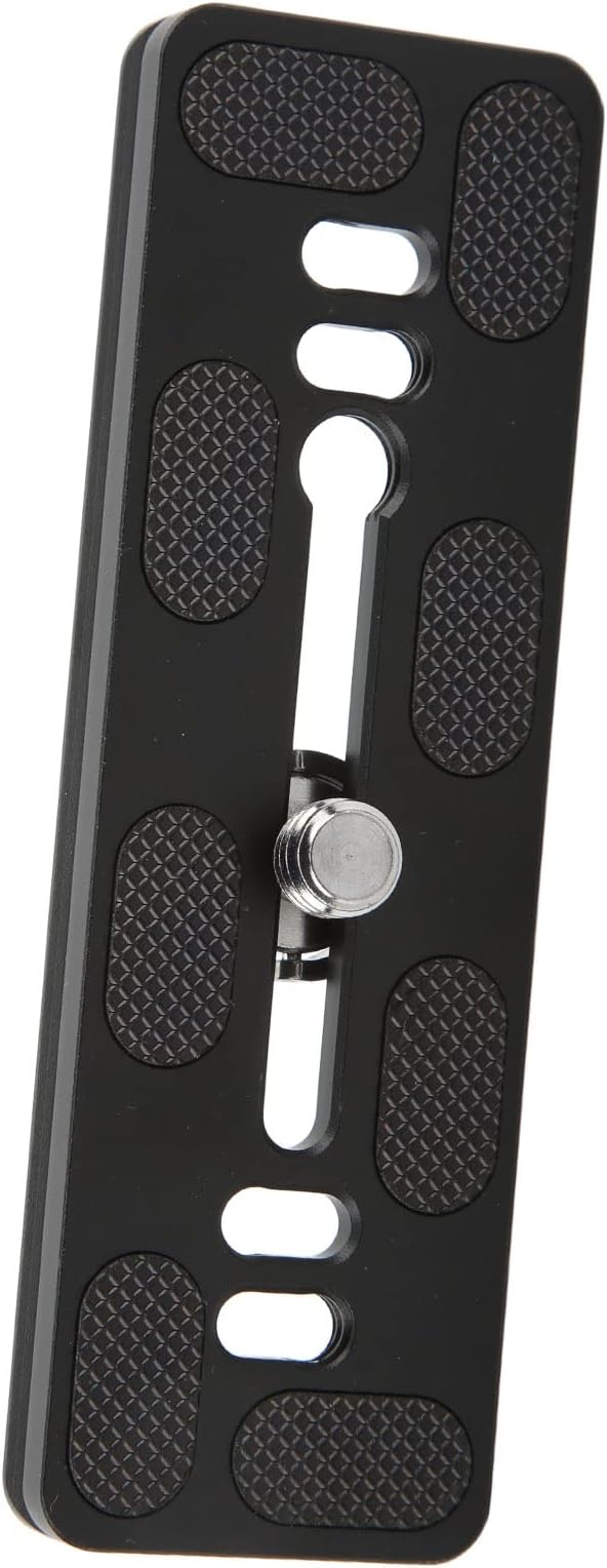 120mm Quick Release Plate with 3/8 Inch Screw and D Ring for Arca Swiss Standard Camera Tripod Ball Head, CNC Machined Aluminum Alloy with Non - Slip Rubber Pads
