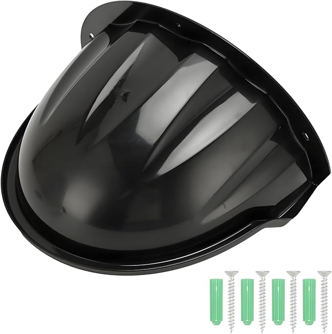 Sun Rain Shade Cover Outdoor, CCTV Security Camera Top Shield Protective Roof for CCTV Surveillance Camera Hikvision/Nest/Ring/Arlo/Dome/Bullet/Bell (Hemisphere Black)