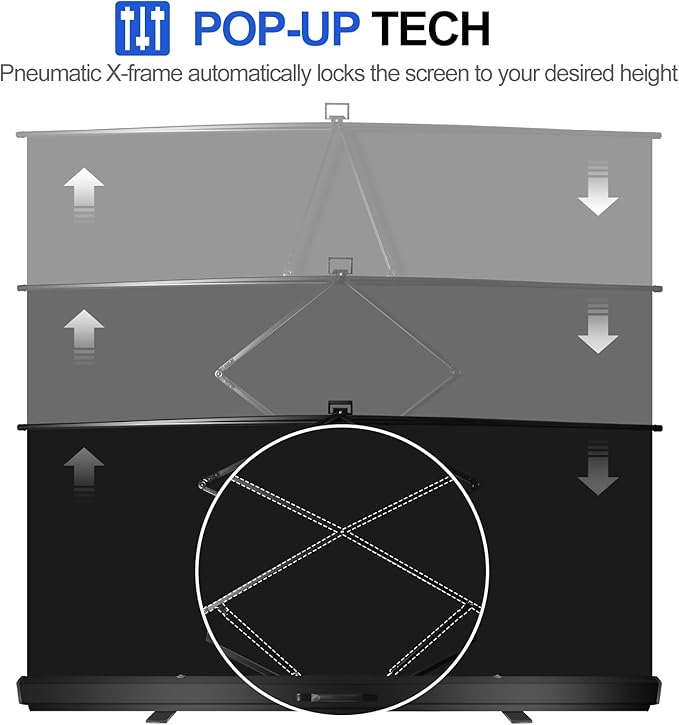 FUDESY 78.7 x 93in Large Collapsible White Backdrop Screen, Portable Retractable Pull Up Panel Wrinkle-Resistant Photo Background for Streaming, Video Conference, Photographic Studio