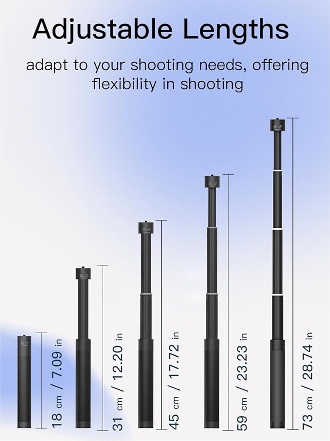 AOCHUAN 3-Axis Gimbal Stabilizer for Smartphone Smart XE & B10 Storage Bag & E10 Extension Rod