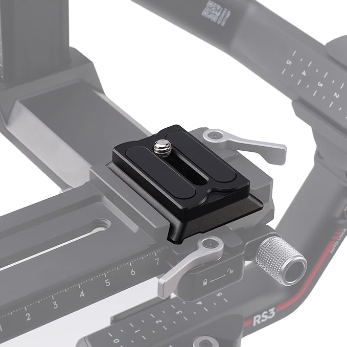 FocusFoto Upper Quick Release Baseplate QR Plate for DJI Ronin RS2 RSC2 RS3 Pro RS4 Pro RS 4 Mini Gimbal Stabilizer Arca-Swiss Standard Camera Tripod Ballhead (Standard Version)