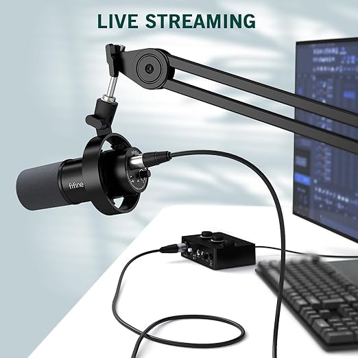 FIFINE XLR Cable, Microphone Audio Cable, 9.8ft Cable with Balanced 3 PIN, XLR Male to Female Cord, Compatible with XLR Microphone for Recording Podcast Streaming, Black-L9