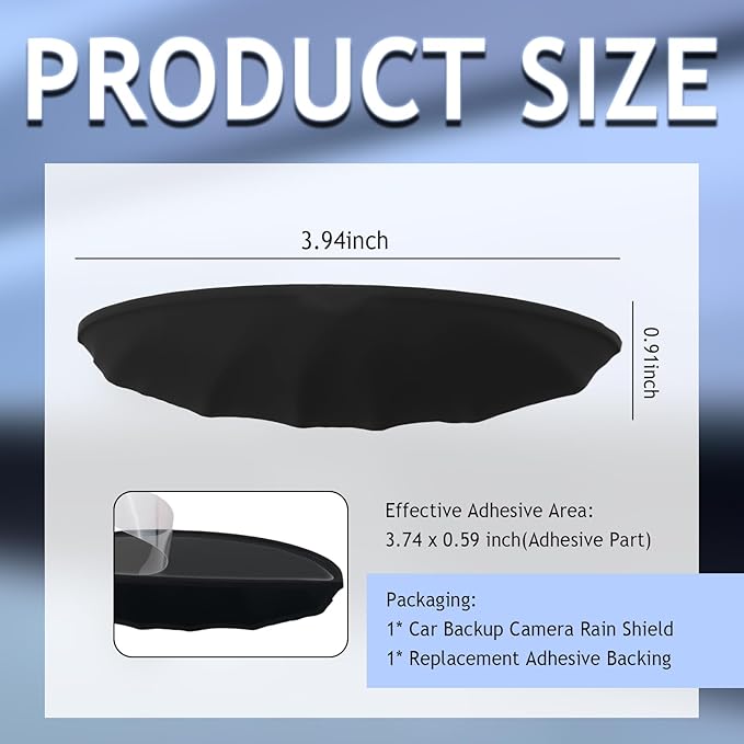 Car Rear View Camera Protection Cover,Wider Back Up Camera Rain Guard for Clarity of Image,Non-Destructive Backup Cameras Rain Shield as Car Modification Accessories
