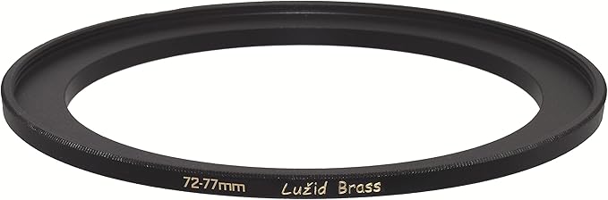 72mm to 77mm Brass Step Ring Filter Adapter Luzid 72 77
