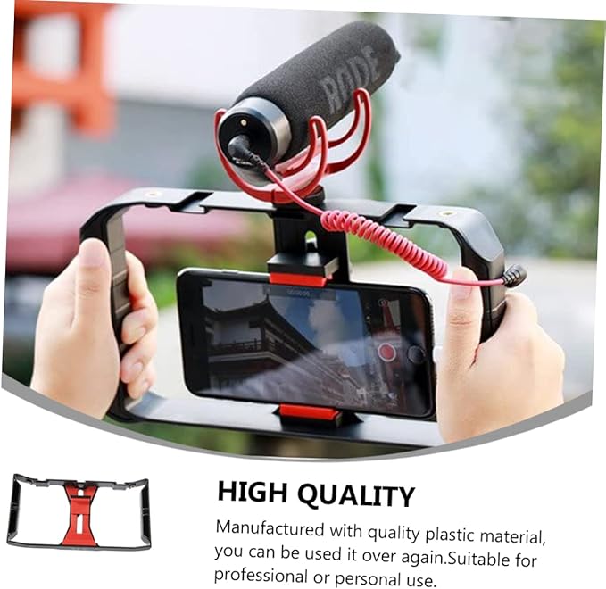 Artibetter Smartphone Radio Rig Filmmaking Holder Hand-held Phone Stabilizer for Video Phone Frame Led Light Microphone Mount