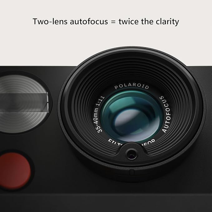 Polaroid Now 3rd Generation i-Type Instant Film Camera with 16 Color Film Photos, Black, with Signature Series Case Bundle