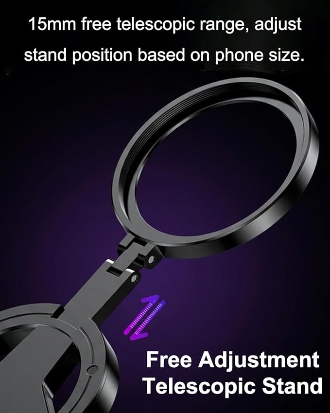 Anti-Glare Foldable Magnetic Phone Filter, Professional 52mm Retractable Polarizing Mobile Camera Lens, Universal Quick Mount Smartphone CPL Filters Compatible with MagSafe iPhone/Pro Max 12-17 (2)