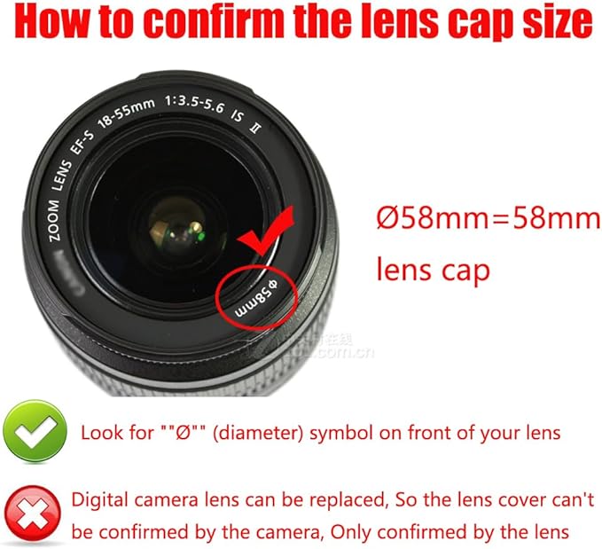 58mm-67mm Step Up Ring 58mm Lens to 67mm Filter (2 Pack), WH1916 Camera Lens Filter Adapter Ring Lens Converter Accessories