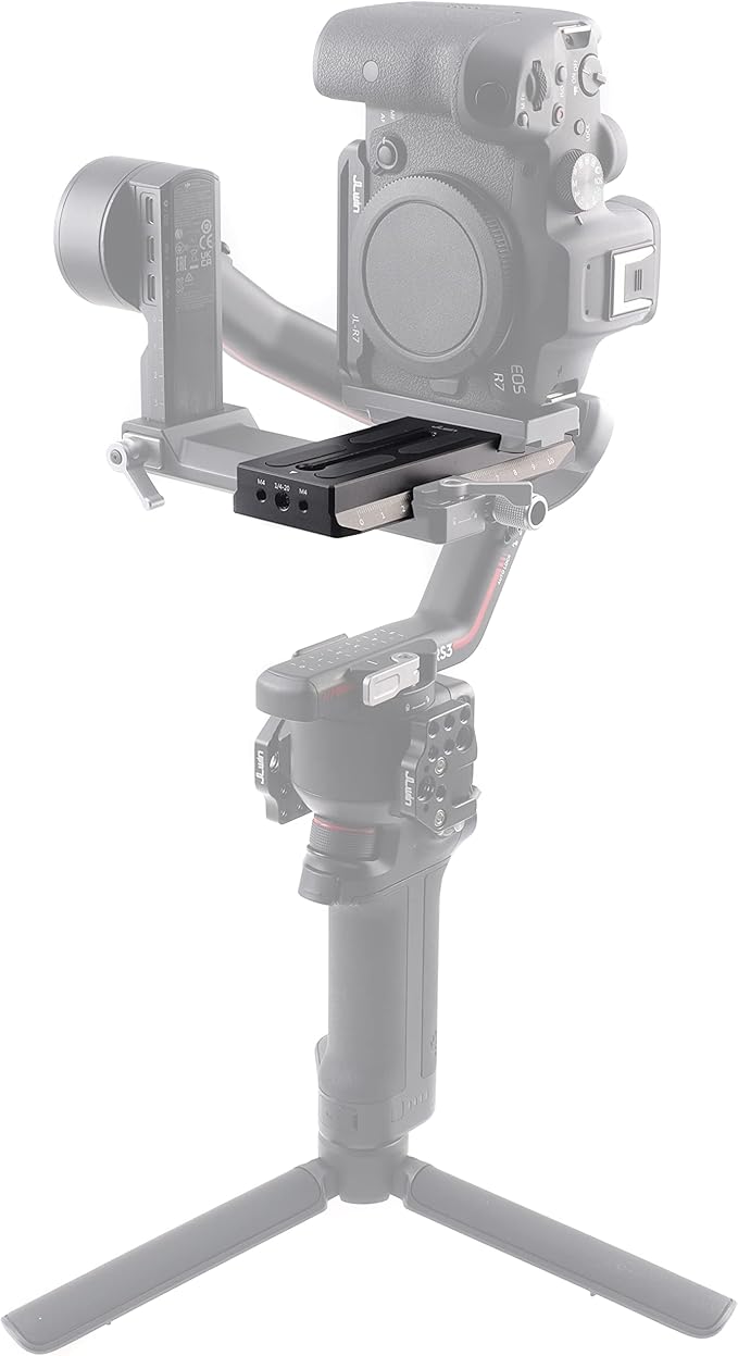 FocusFoto Lower Quick Release Baseplate QR Plate for DJI Ronin RS2 RSC2 RS3 Pro Gimbal Stabilizer Arca-Swiss Standard Camera Tripod Ballhead (Lower Version)