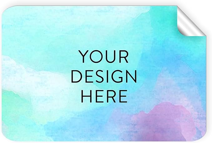 100 Custom Vinyl Stickers - Upload Your own Image, Text, Design, Logo - Personalized Logo Labels for Handmade, Packaging, Bottle, Jars, Candle, Brand Stickers (Sky Blue, 5x3)