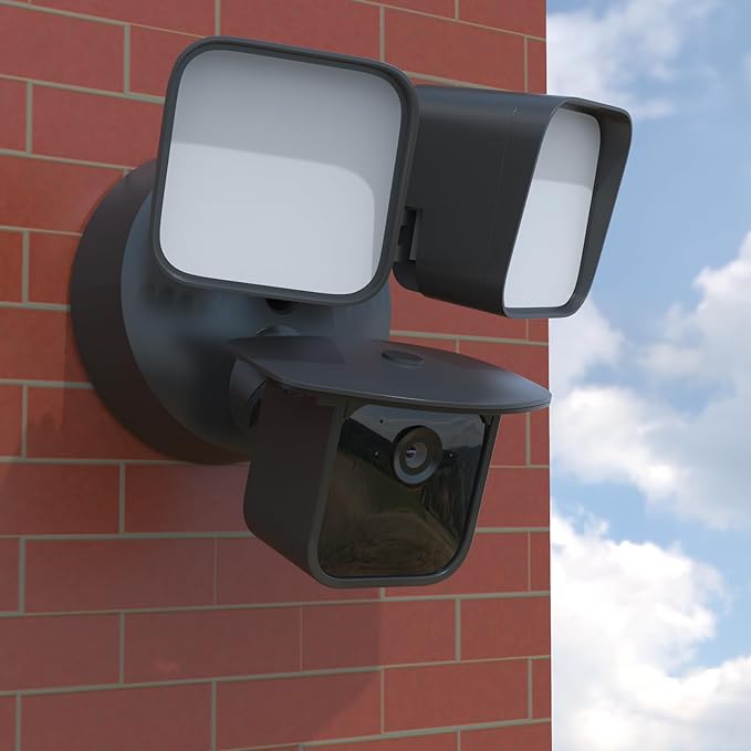 Outdoor Camera Sun Rain Shade Shield Cover Compatible with Blink Wired Floodlight Camera (Black)