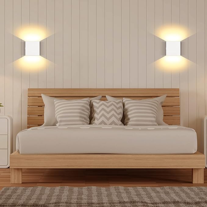 Lightess Rechargeable Wall Sconces with Remote Control Set of 2, Battery Wall Lights Colored, Dimmable LED Wall Lamp for Bedroom Living Room