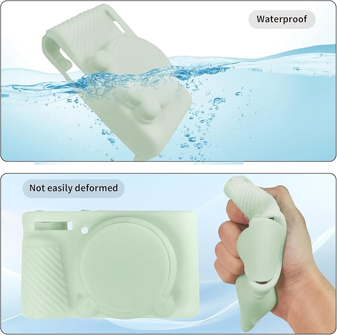 Easy Hood SX740 Camera Case, SX740 Camera Cover Silicone Sleeve Protective Case, Anti-scratch Soft Camera Body Skin for Canon PowerShot SX740/SX730 HS Digital Camera,Light Green