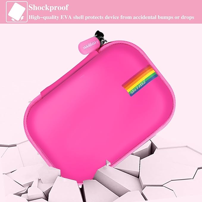 Leayjeen Kids Camera Case Compatible with Seckton/GKTZ/OZMI/PROGRACE/Dylanto/Rindol/VATENIC/Nine Cube/hyleton and More Kid Digital Camera Toys Gifts and Accessories (Case Only)