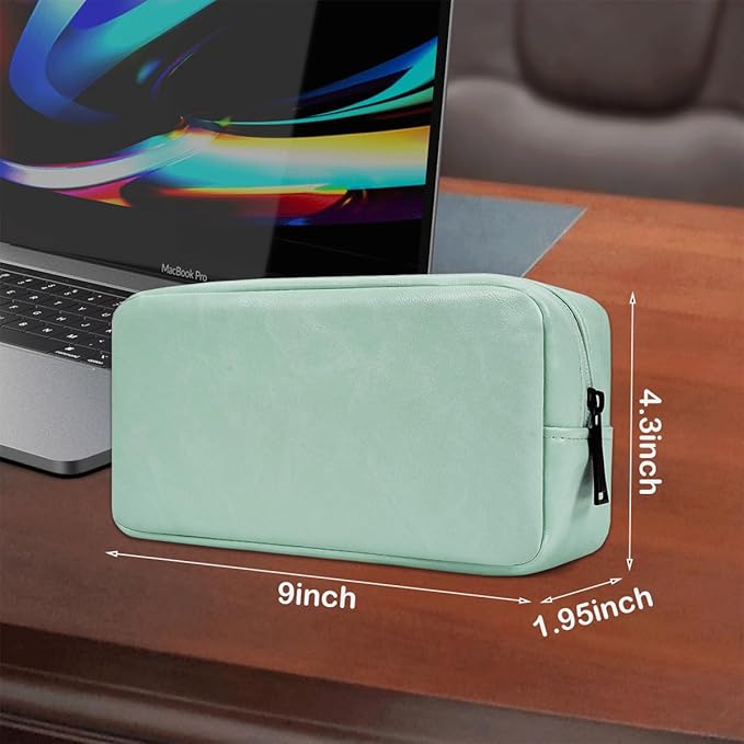 Electronic Organizer Travel Cable Accessories Bag, Electronic Organizer Case, Electronic Accessories Organizer Bag for Cable, Cord, Charger, Phone, Power Bank, Earphone (Big-Mint Green)