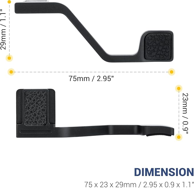 JJC Metal Thumb Up Grip Thumb Rest for Nikon Zf Z f Camera, Hot Shoe Mount Stand Thumb Support for Stable and Safe Hand Hold, with Anti-Scratch Silicone Pad, Not Affect The Use of Camera Buttons