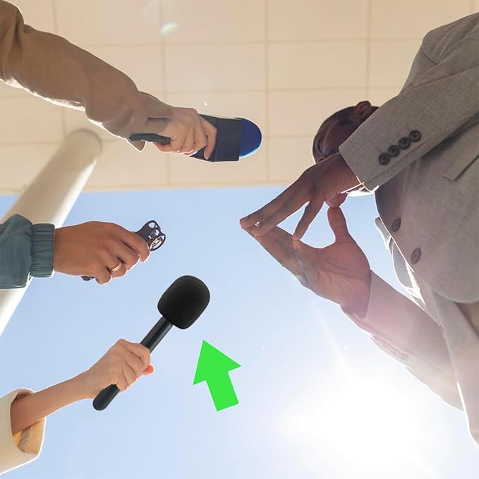 for Dji Handheld Mic Adapter, Stand for DJI/RODE/HOLLYLAND/BOYA/GODOX/ULANZI/Comica and More Wireless Transmitter Holder Interview Go Handle Stick with Cold Shoe Mount
