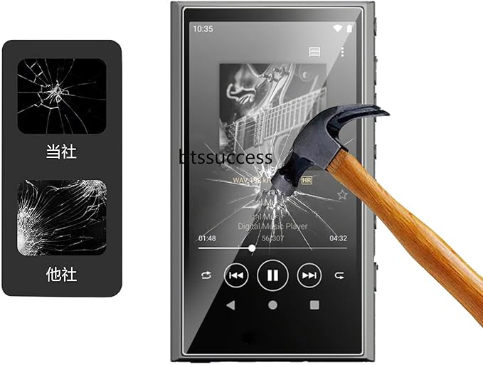 9H Scratch-Proof Premium Front LCD Screen Protector Guard Tempered Glass Protective Film for Sony Walkman NW-A300 Series NW-A306 NW-A307 (2pcs)