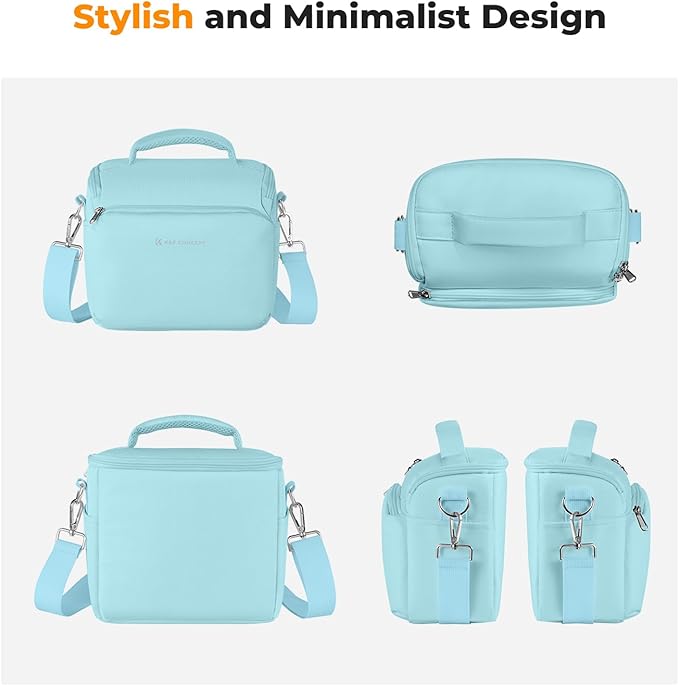 K&F CONCEPT Camera Sling Bag Small Crossbody Camera Case DSLR/SLR/Cute Compact Shoulder Photography Bags for Photographers-Blue