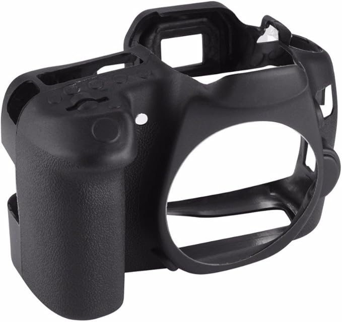 Professional Secure Silicone Camera Cases Bag Housing Rubber Body Skin for Canon EOS 70D Digital SLR Camera Protective Case (Black)