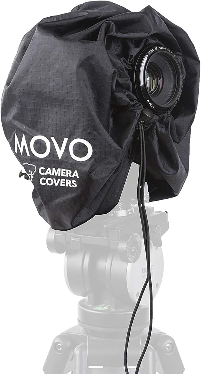 Movo CRC11 Camera Rain Coat Rain Cover for DSLR Cameras and Mirrorless Cameras and Lens (Junior Size: 11" x 14.5")