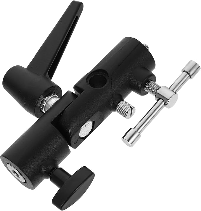 MUELODSIC H-Shaped Flash Stand Bracket Aluminum Alloy Photography Flashlight Holder Compatible with Umbrella and Off-Camera Tripod for Studio Lighting