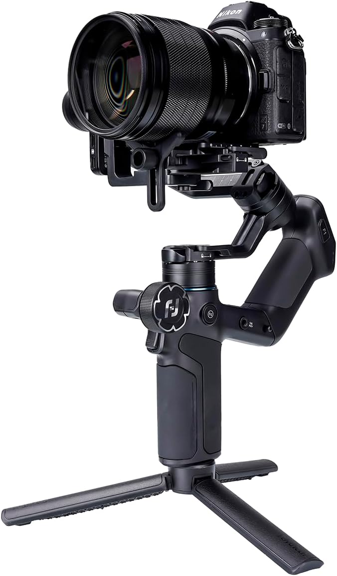 FeiyuTech SCORP Mini 3 Pro Camera Gimbal Stabilizer with AI Tracking, 2KG Payload, Detachable Remote Handle, 3-Axis All in One Handheld Gimbal for Sony/Canon/Nikon/Panasonic/Gopro/Smartphone