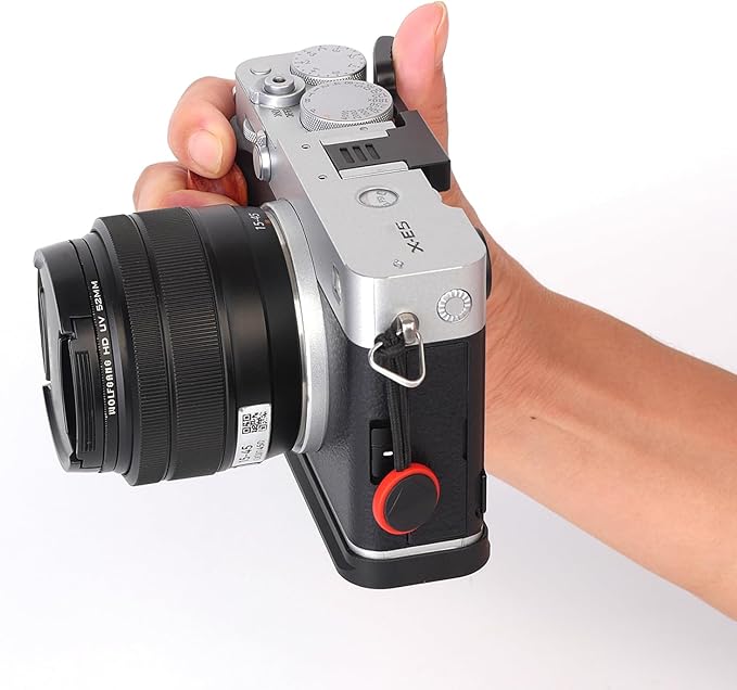 Metal Thumbs Up Grip for Fujifilm Fuji X-E5 Camera, XE5 Thumb Up Rest Hand Grip Anti-Slip Finger Grip, Hot Shoe Mount Thumb Support Enhanced Grip for One-Handed Photography (Black)