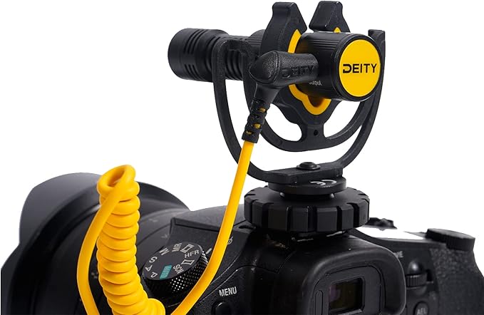 Deity V-Mic D4 Mini Video Microphone 20mph Wind Rating,Runs of 1-5V from Cameras,Phones,and Audio Recorders