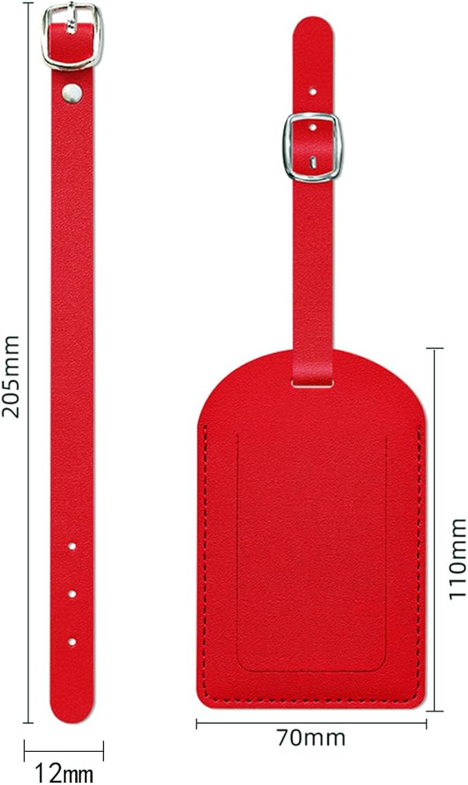 8 PCS Luggage Tags Faux Leather for Suitcases Travel，Bag Labels with Protection，Leather Luggage Tag，Luggage Tags for Suitcases TSA Approved，Applicable with All Kinds of Luggage Bags
