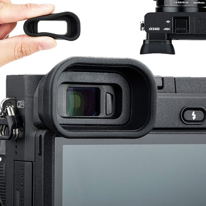 Soft Silicon Camera Viewfinder Eyecup Eyepiece Eyeshade for Sony A6600 A6500 A6400 Eye Cup Protector Replaces Sony FDA-EP17