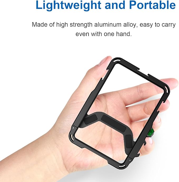VBESTLIFE Smartphone Video Rig with Handle, Filmmaking Case Aluminum Alloy Phone Video Stabilizer Grip Tripod Mount with Cold Shoe for 14 to 16.2cm Phone