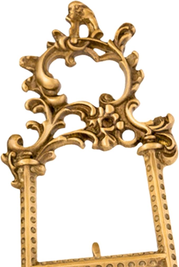 Vintage Plaque Holder for Display, Brass Picture Frame Holder Easel Metal