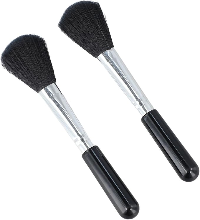 Anti-Static Cleaning Brush Set for Model Making Tools Soft Dusting Hand Brush for Removing Debris and Particles Without Scratching Black 2-Pack