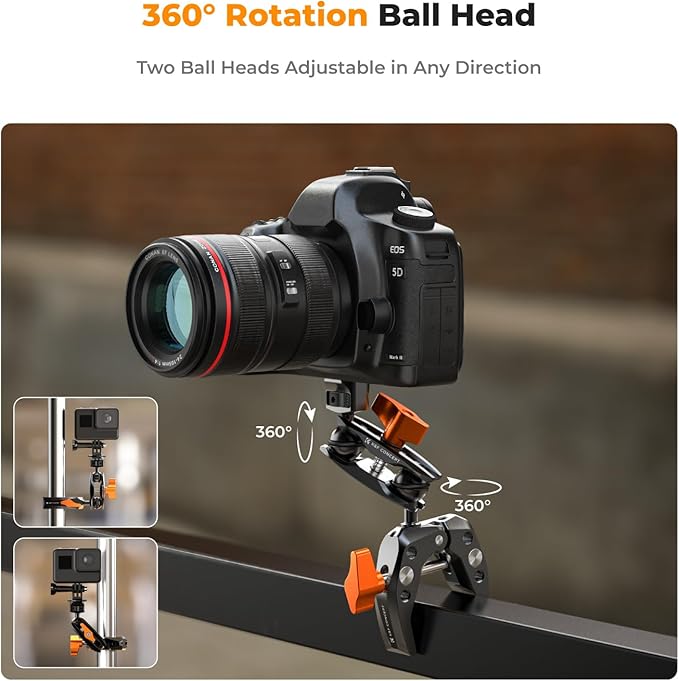 K&F Concept Magic Arm with Super Clamp&Protective Wrap.