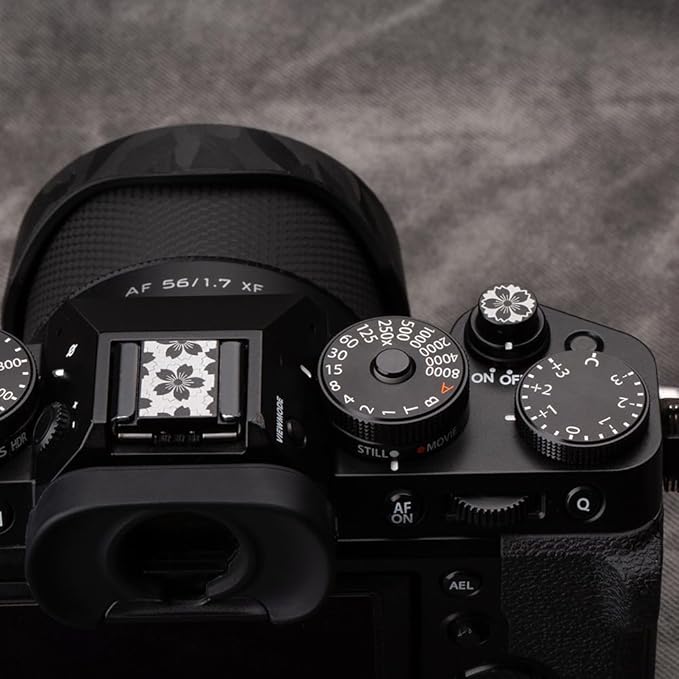 Camera Metal Hot Shoe Cover Shutter Buttons Protector for Fuji X100VI X100V X-T4 X-T3 XPRO3 XPRO2 for ZF Z5 Z6 Z6II (Black-Set)