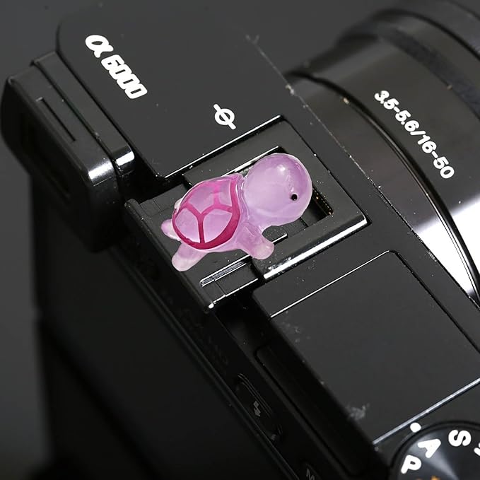 Camera Hot Shoe Cover, Cute Hot Shoe Cap, Hot Shoe Protector Compatible with Sony Fujifilm Fuji Canon Nikon Pentax Leical Panasonic (Blue & Purple Tortoise)