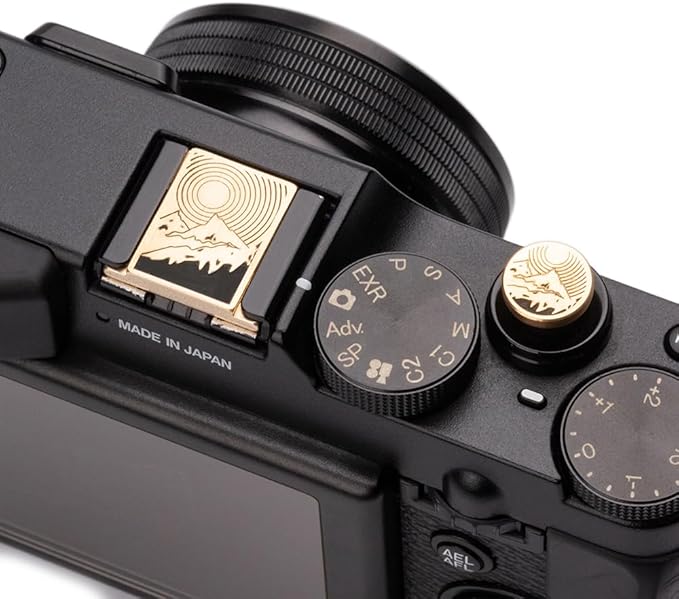 Camera Metal Hot Shoe Protective Cover Shutter Buttons for Fujifilm XPro3 XPro2 XT4 XT3 XT2 XT30 XT20 XE3 XT200 XT100 for Nikon ZF Z5 Z6 Z6II (Copper Alloy-Set)