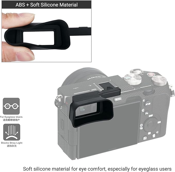 Soft Silicon Camera Viewfinder Eyecup Eyeshade for Sony A7C Alpha 7C (ILCE7CL/S) Eyepiece Eye Cup Protector(Not Fit A7C II, A7CR)