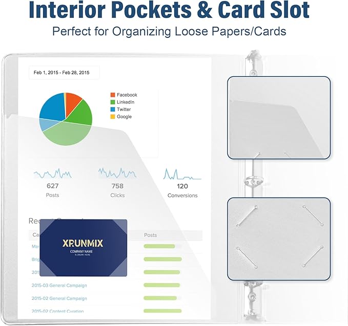 1/2 Inch 3-Ring-Binder with Pockets, 0.5''-inch Round Binders Holds 100 Sheets US Letter Size 8.5'' x 11'' - Bundle 12 Packs White Binders for Home, Office, and Back to School (0.5'' - 12 Packs)