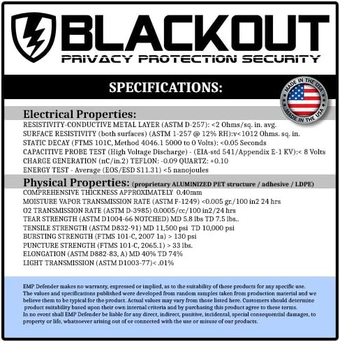 BLACKOUT Faraday Cage Bag EMP Bags Premium Ultra Thick 3pc Prepping Kit 5" X 7" Smartphones Hard Drives RFID Privacy
