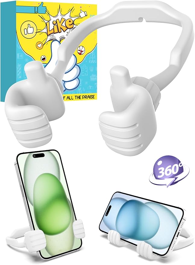 Easter Basket Essentials for Teens Kids Men Women Gifts: Thumbs Up Lazy Phone Stand Holder for Desk Funny Gadgets for Teenage Boys Girls Dad Father Mom Son Daughter Adults Gifts for Easter Stuffers