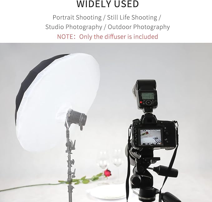 Selens 51 Inch Photography Umbrella Diffuser Soft Cloth for Compatible with 51" Photo Umbrella for Photo Studio Flash Speed Light