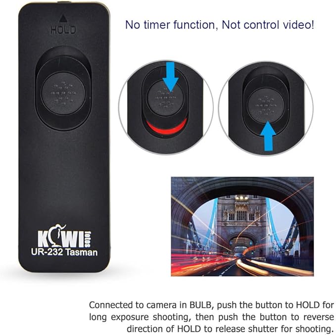 Kiwifotos Remote Control Shutter Release Cord for Panasonic Lumix S9 G100D Cameras, Cable Length 6.56ft, Remote Switch for Long Exposure, No Battery Required
