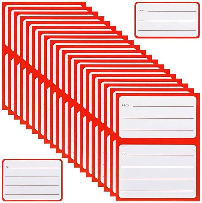 100 Pcs Self-Adhesive to/from Address Mailing Labels, Perfect for Boxes, Envelopes, and Shipping (4.5x3.5 Inch, 50 Sheets)